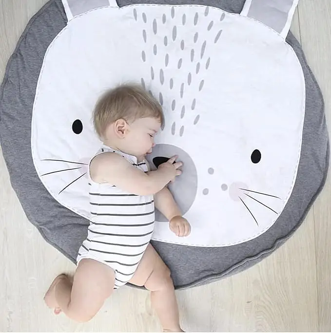 Cartoon Animals Cotton Round Rug Carpet Soft Crawling Baby Play Mat