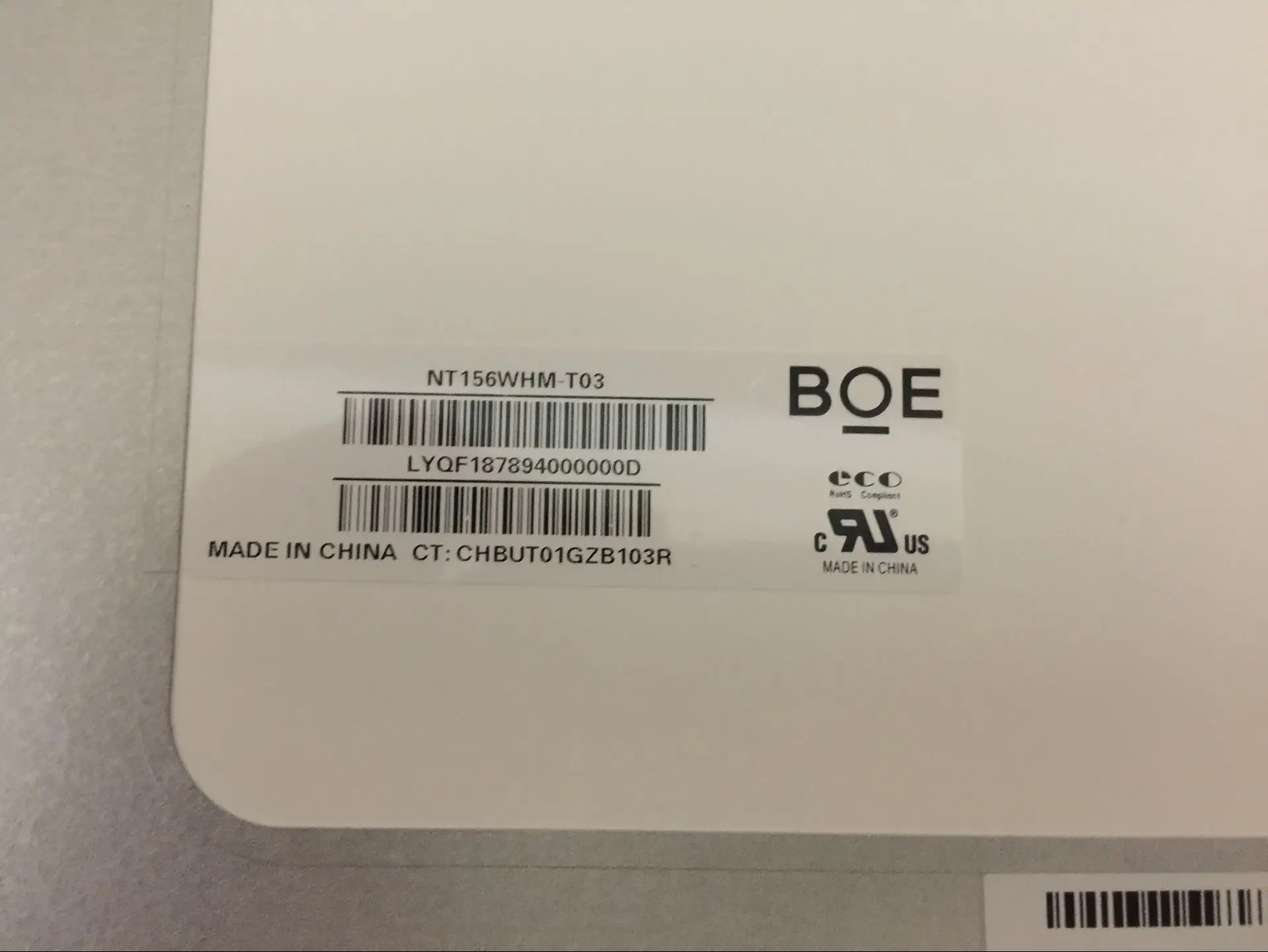 NT156WHM-T03 Top Seller Best Price  15.6 Inch Slim EDP 40 Pins Without Brackets Fit N156BGN-E43 B156XTK02.0