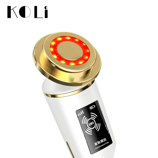 hot selling RF & EMS beauty instrument vibration face cold and hot massage, suitable for family use men and women