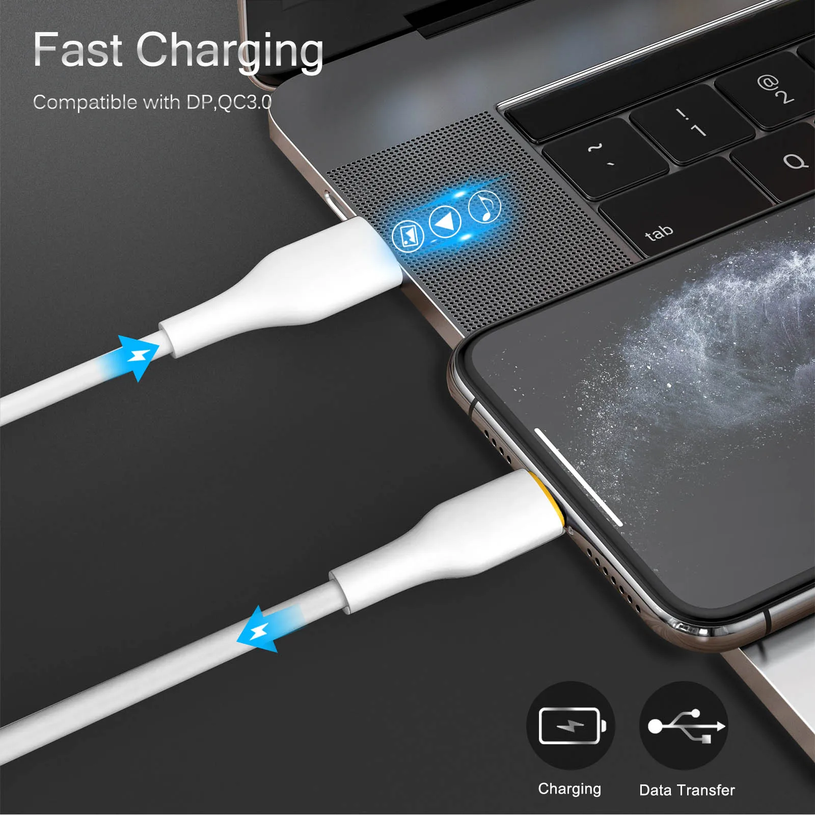 China Supplier Fast Charging Charger Lighting 8pin 2.4A Cables Fast Mobile Charging USB Data Sync Usb Cables 1m 2m