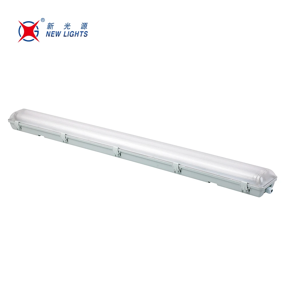 1X18w 2X18w 1X36w 2X36w 1X58w 2X58w ABS PS Material Led Waterproof Tri-proof Fixture Light with Led Tube