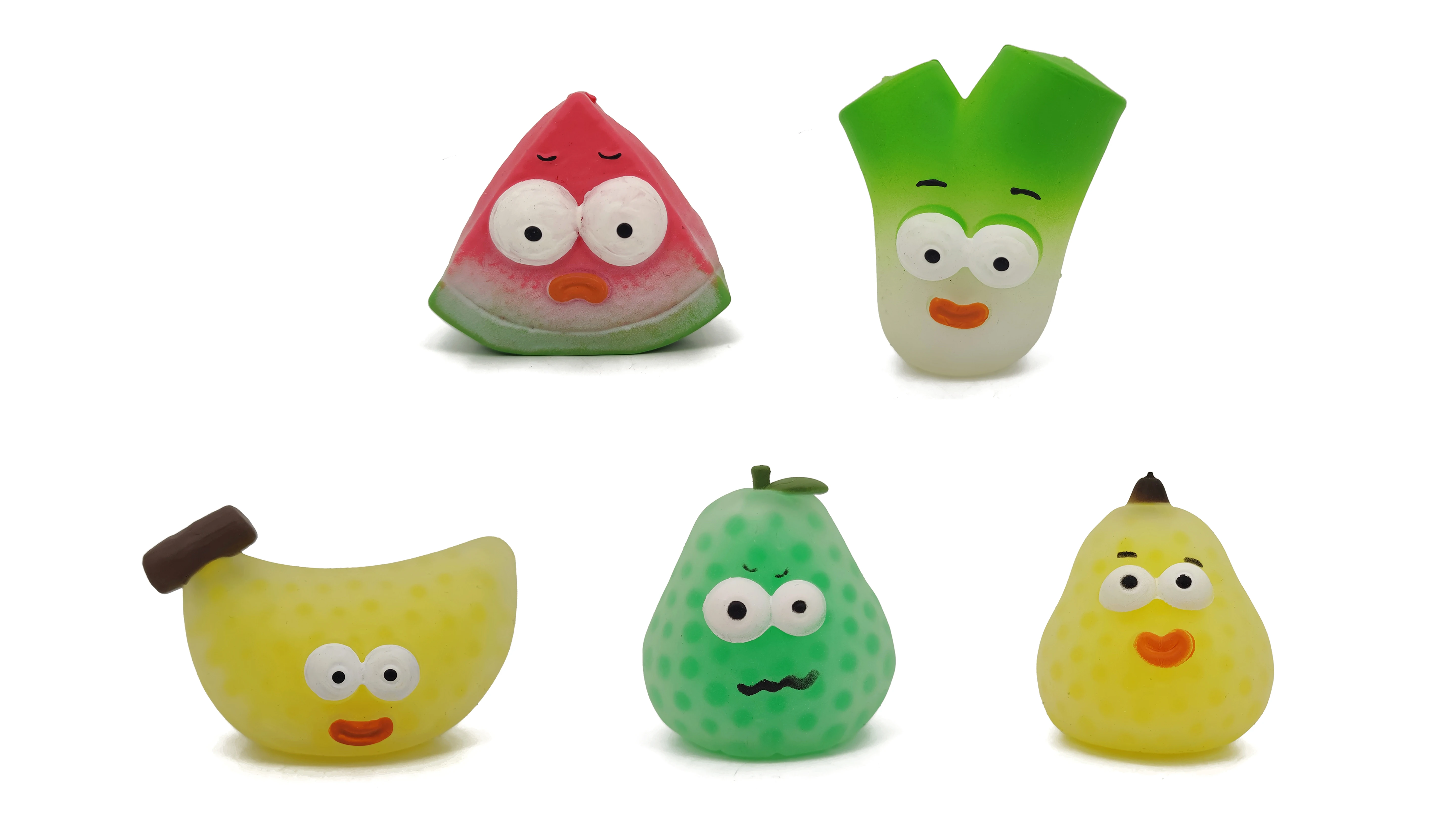 Hot selling novel decompression toys fruit tpr toys