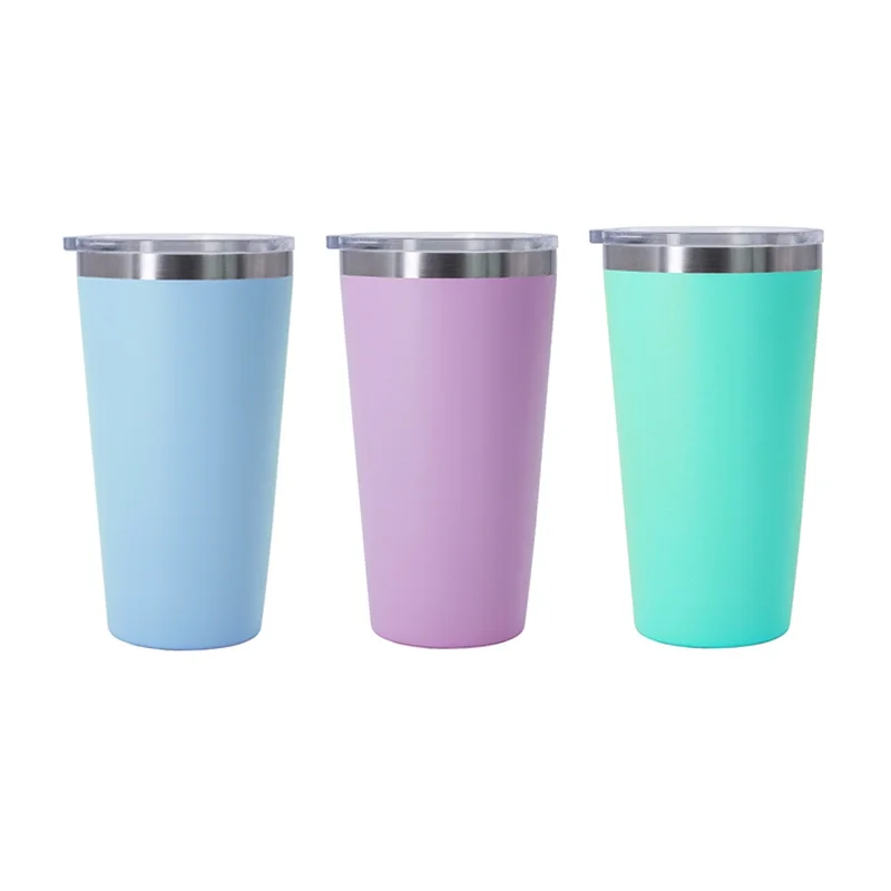Double Wall Vacuum Insulated Tumbler Cups with Lid and Straw