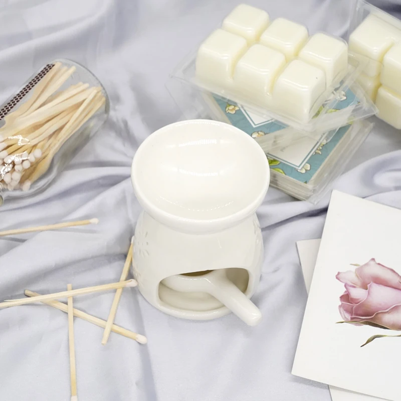New Design Wholesale Custom Home Decor Incense Ceramic Wax Melt Oil Burner Scented Wax Tablet Gift Set