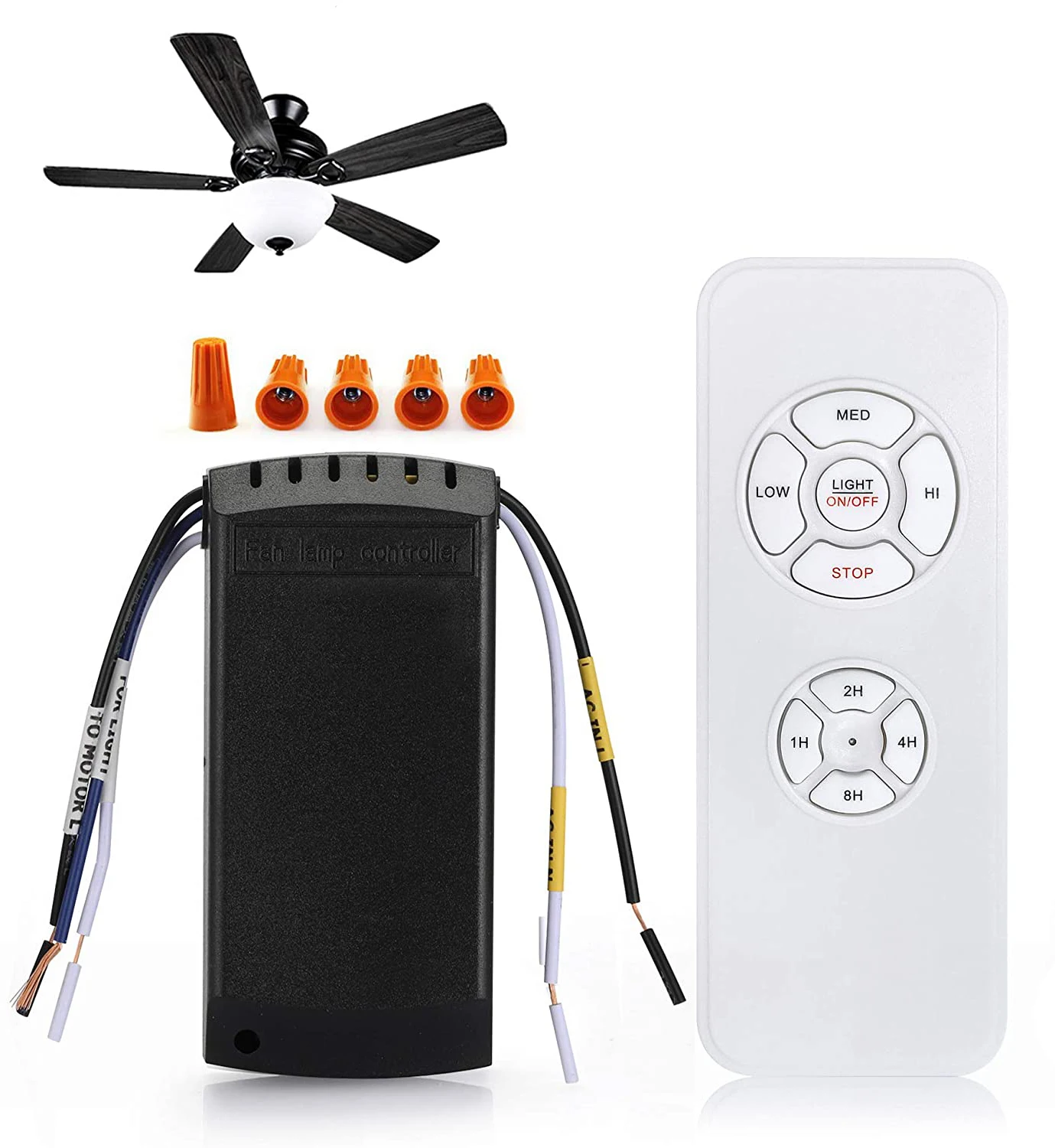 Universal Wireless Ceiling Fan remote control kit with 3 Speeds & 4 Timing Setting Ceiling Fan Remote Control Unit
