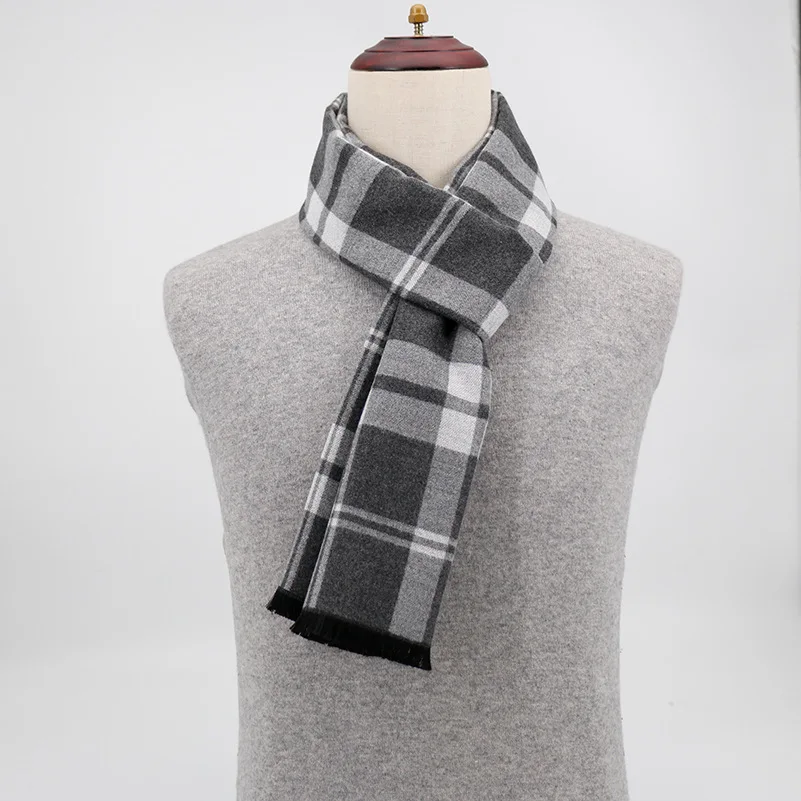 Fashion High Quality Mens Thick Scarf Warm Winter Fashion Long Scarves Wholesale Classic Custom