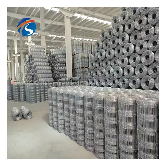 Polypropylene deer fence panel pvc coated tight lock wire mesh 12.5 gauge fixed knot 8ft deer fence