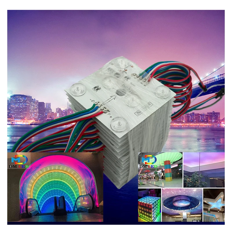 DC 24V квадратный rgb СВЕТОДИОДНЫЕ модули 16703 dmx512 ic светодиодный модуль для рекламы потолочный светильник