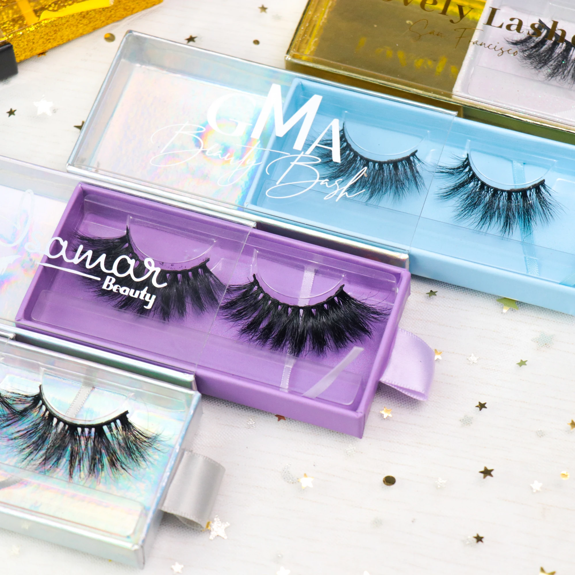 HeyMe Beauty 15mm 18mm 25mm 3d 5d mink eyelashes best selling 2021 custom lashes packaging box vendor