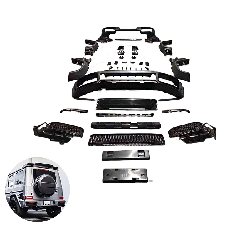 Suitable For Benz G Class G63 W464 Upgrade To BRA BUS Style 2019 Year Body Kit Include Front And Rear Bumper With Grille