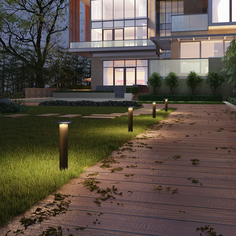 
Outdoor IP65 Waterproof Villa Landscape 12W Die-cast Aluminium Column Lamp LED Garden Lawn Light 