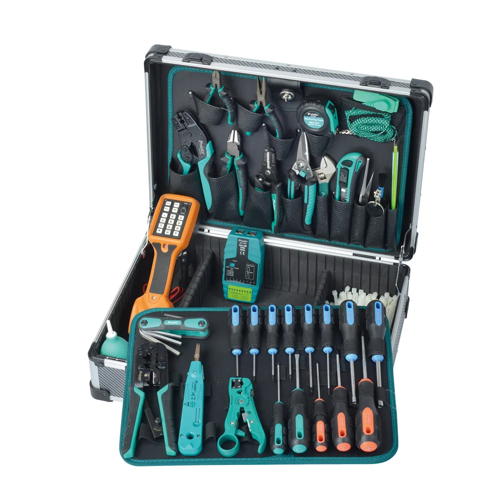 PK-1938M4 Professional Telecommunications and Network Kit with MT-7063 MT-8001 for Enterprise Network Installation Maintenance