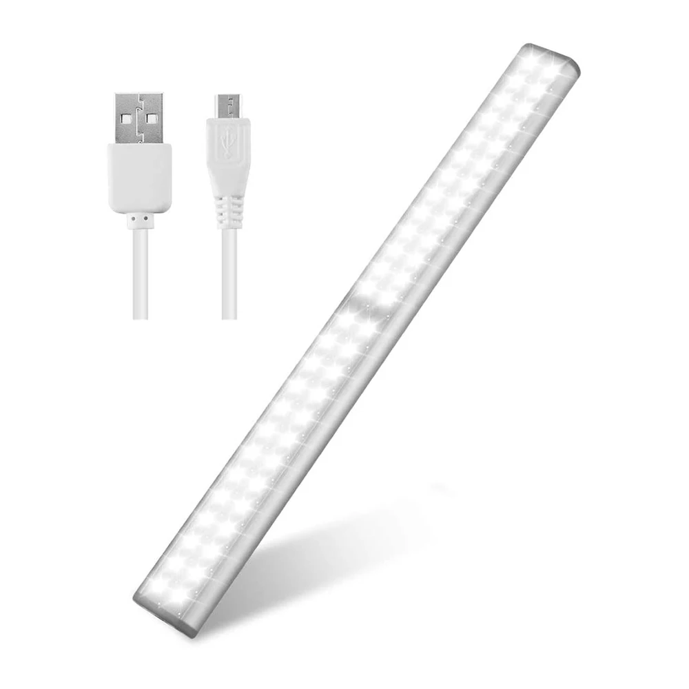TAIKOO Super Bright Rechargeable Cordless Magnetic Sensor Led Closet Corridor Under Cabinet Kitchen Strip Night Light Bar