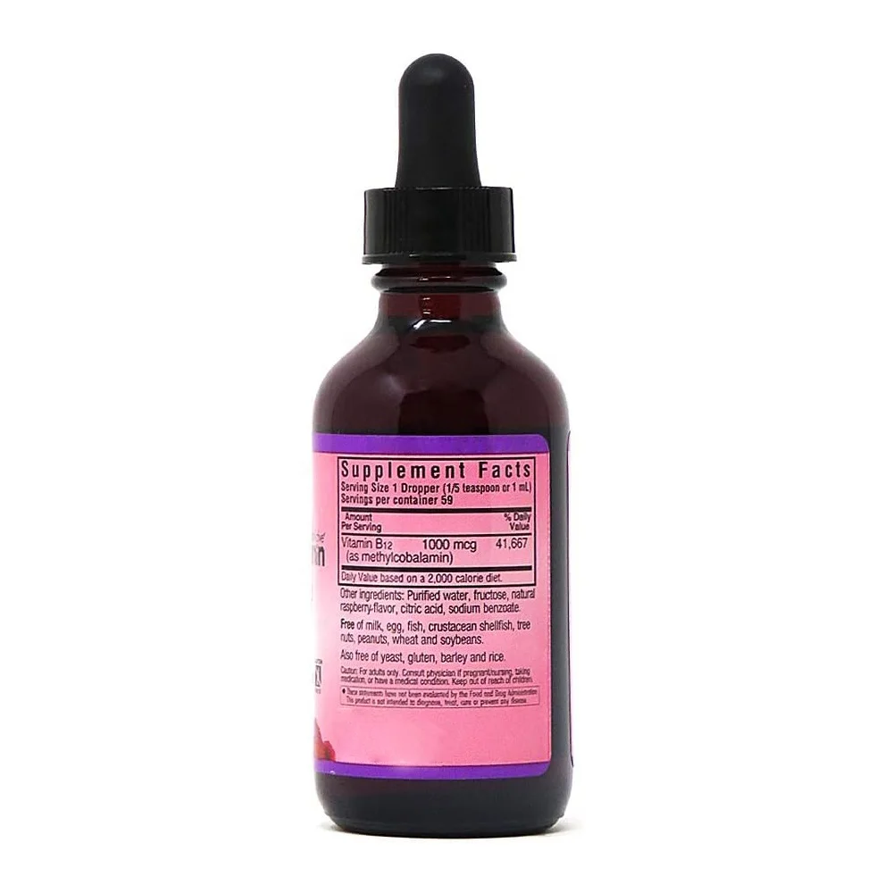 Nutrition Liquid Drops Cellular Active Methycobalamin Vitamin B12 For Cellular Energy Production and Nervous System Health