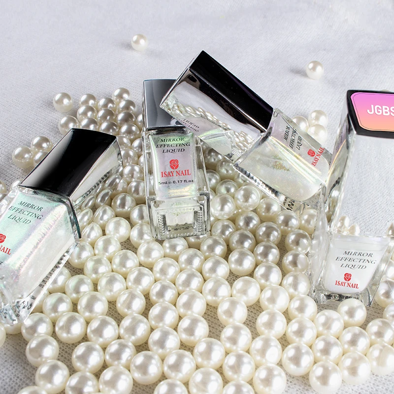 Long Lasting Nail Art Uv Gel Polish Chrome Pigment 5ml Customized Own Logo Chrome Liquid