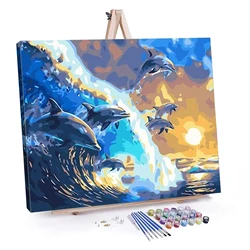 Custom oil painting by number kit on canvas for adults 40x50cm wall art diy painting by numbers