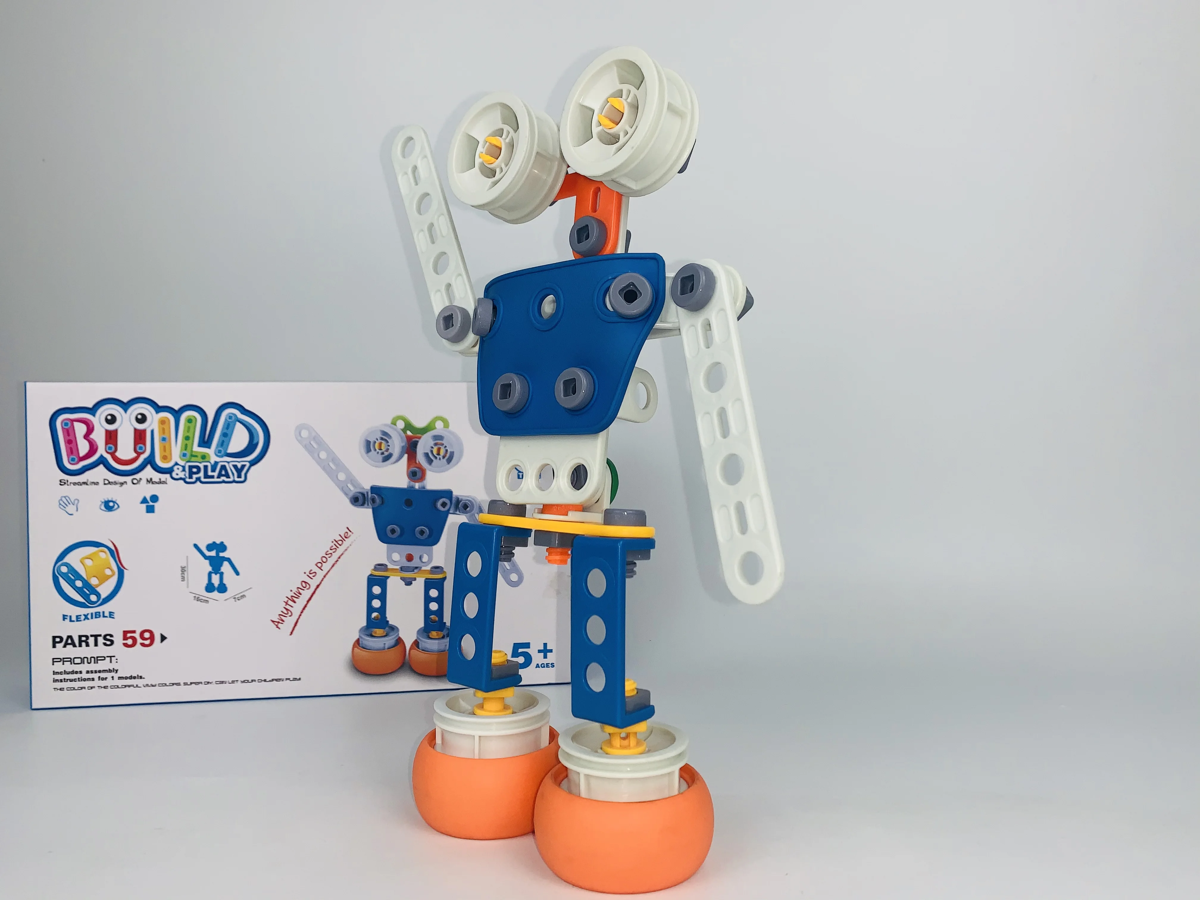 STEAM Educational Creative Screw and Nuts Assembling Robot Toys Children Fine Motor Skills Training DIY Building Block