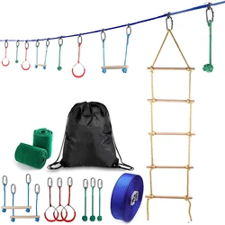 Professional Customized Climbing Ladder Monkey Bars Ninja Warrior Obstacle Course Durable Ninja Hanging Slackline Kit