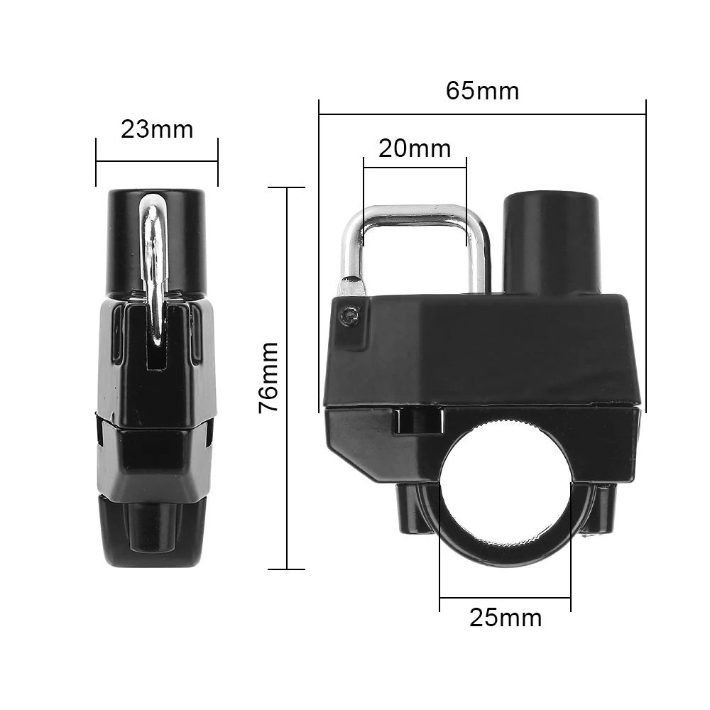 Motorcycle Handlebar Lock Security  Anti-theft Durable Portable Key Locking Bike Helmet Locks