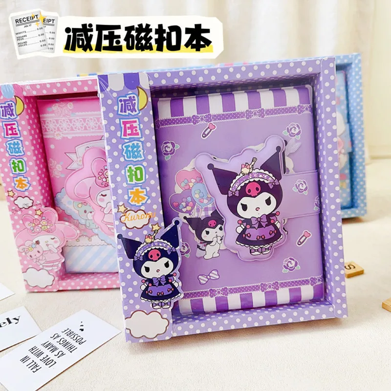 Cartoon Decompression Magnetic Buckle Book Gift Box Cute Waterproof Colored Picture Insert Student Handbook Notebook