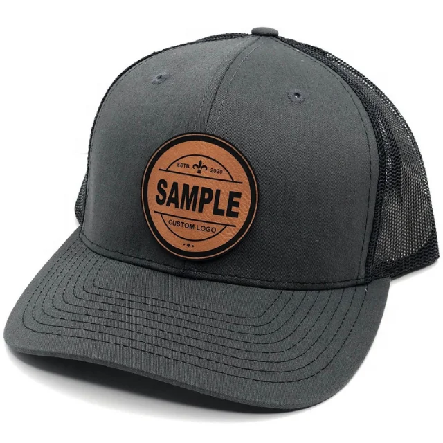 Factory Customized Shape Sew On Iron On Self Adhesive Brand Name Logo PU Leather Patches For Hat