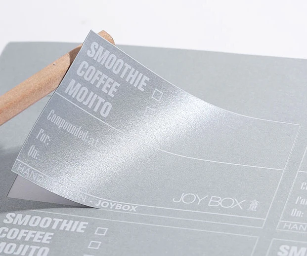 Pearlescent sticker gold clear business label affixed paper bag packaging custom print brand  logo sticker