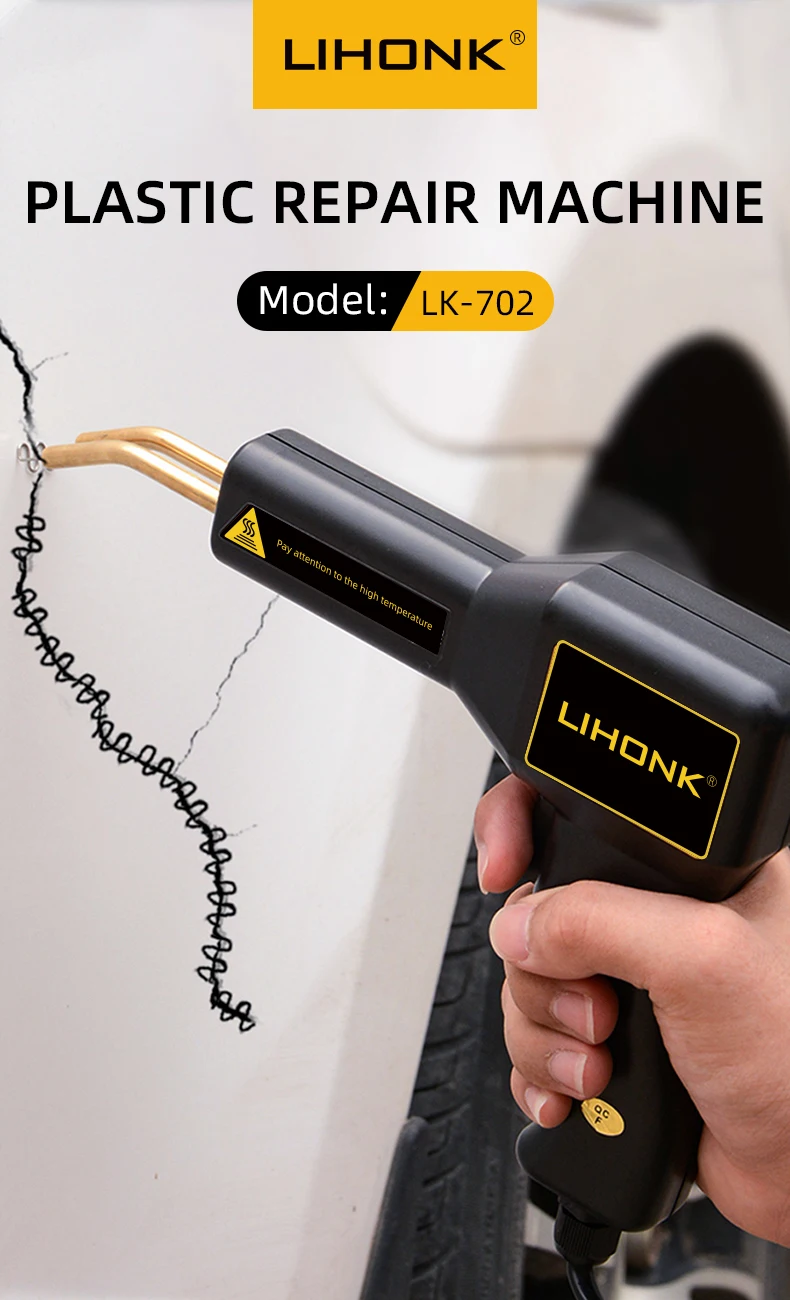 RTS 70W Car Hopper Garage Tool Soldering with Welding Wave Nails Electric Spot Welder Hot Stapler Plastic Welding Gun