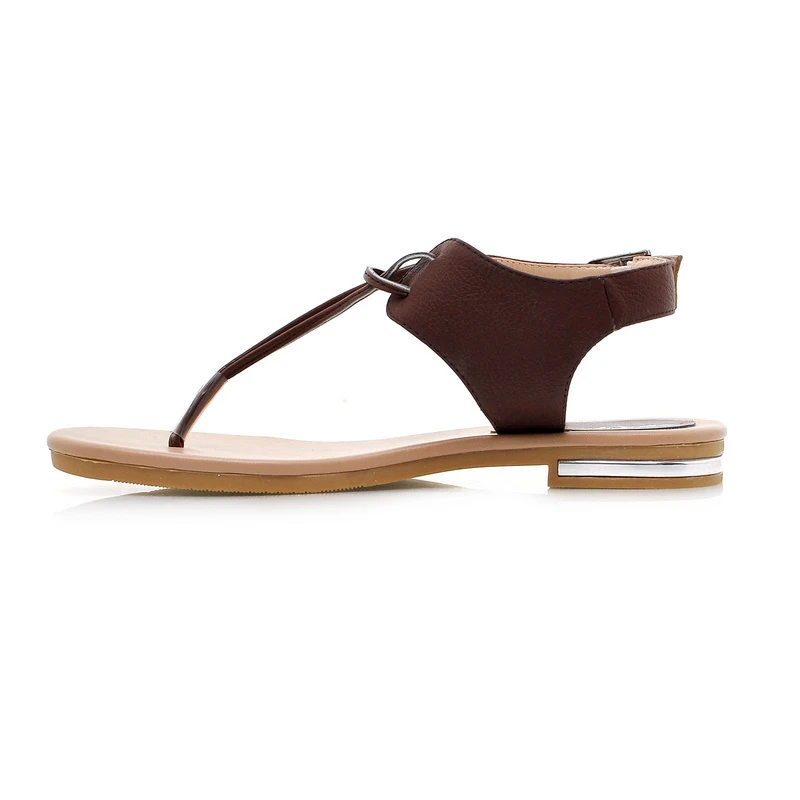 Summer Cow Leather Simple And Beautiful Thong Women Sandals For Ladies Flat Shoes