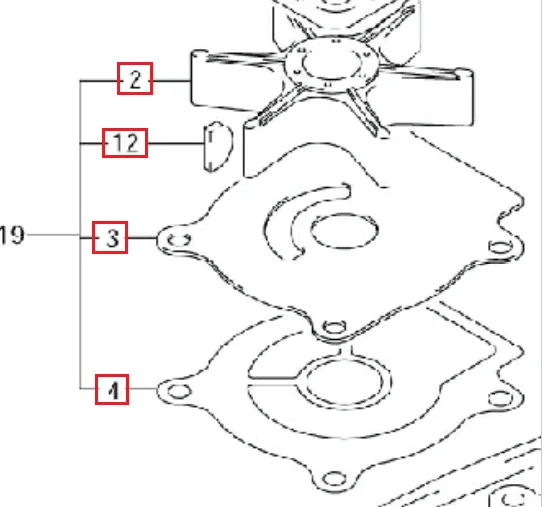 OEM Water Pump Repair Kit for 17400-96403