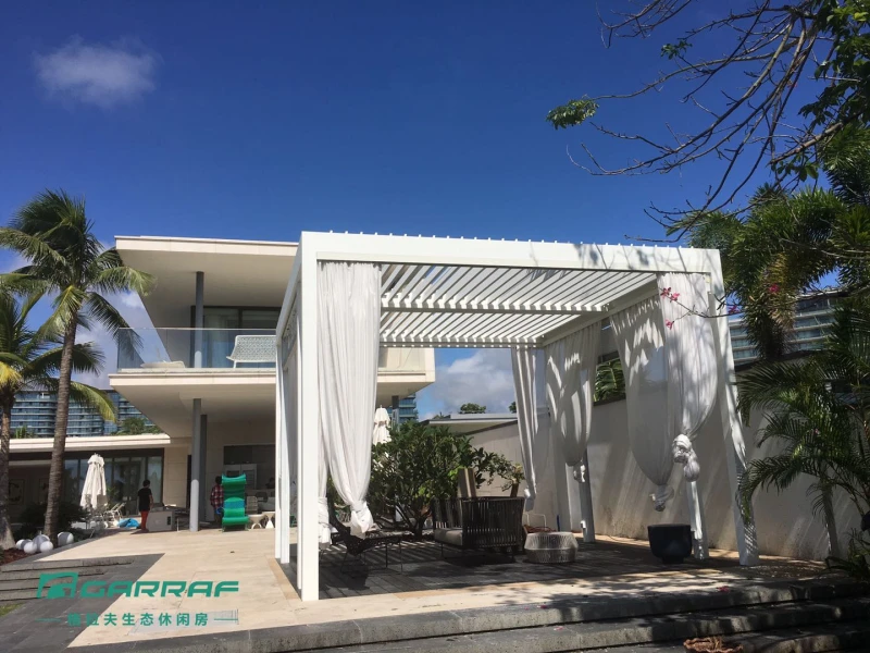 Outdoor Metal Patio Roof Gazebo Backyard Waterproof Metal Garden Decorative Pergola Tent