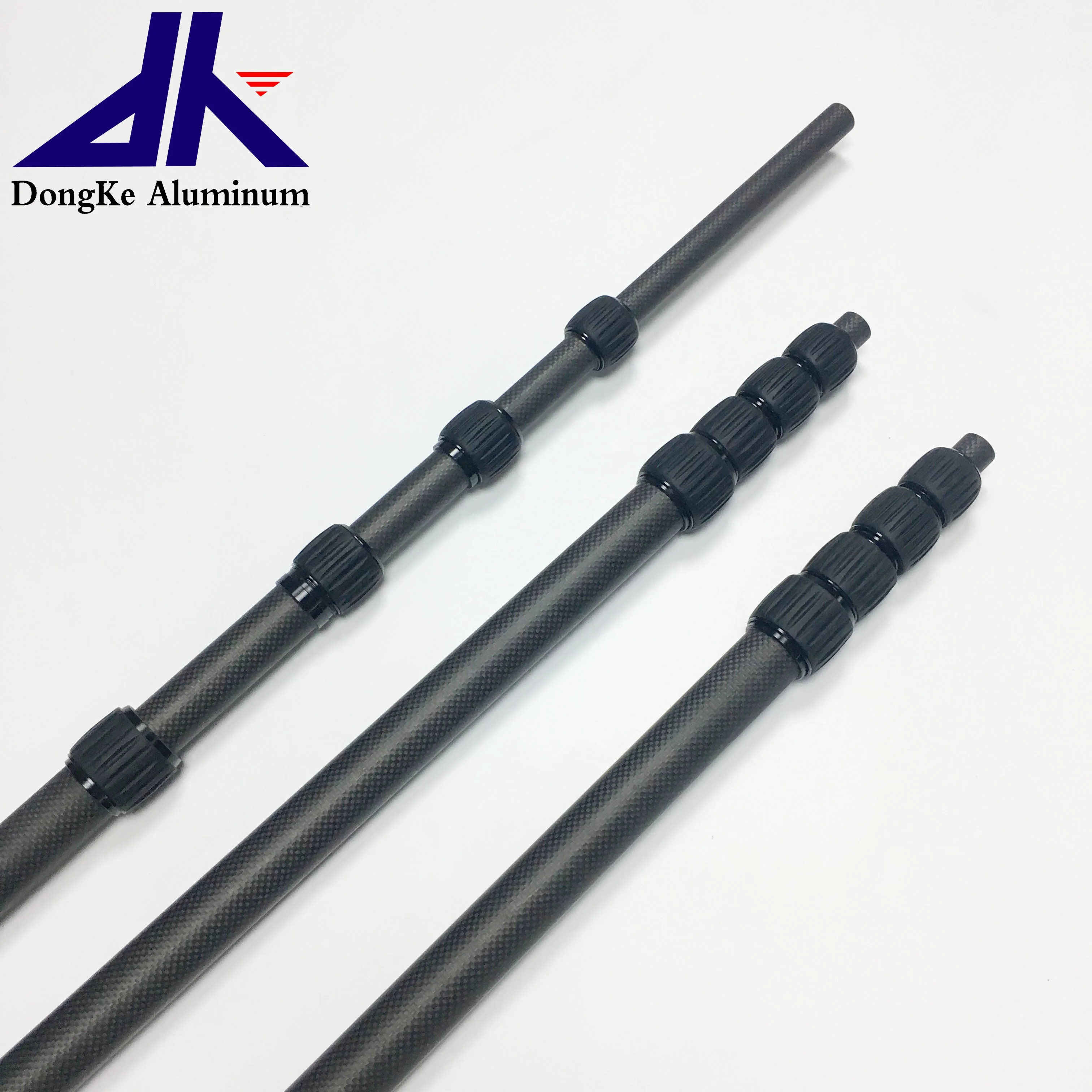 High Quality Light Weight Carbon Fiber Extension Rod Telescopic Pole Tool With Spin Lock Metal Detector  Microphone boom