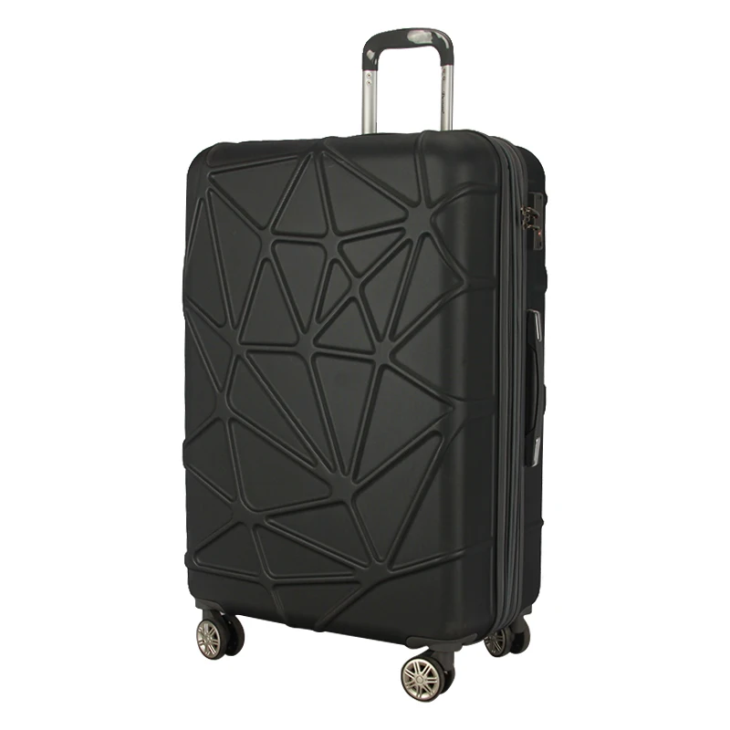 Durable hard shell business spider web traveling black novelty luggage suitcase bags wholesale