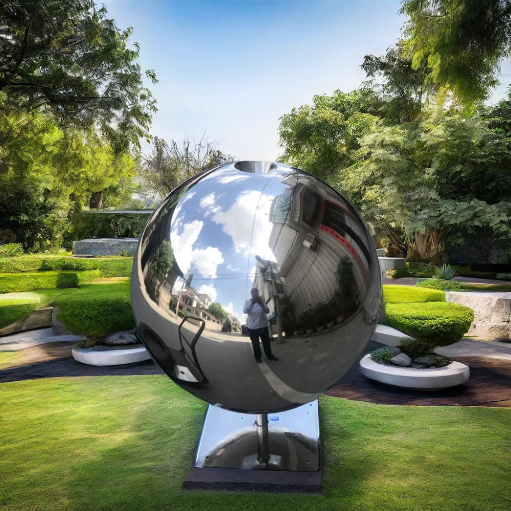 Открытый Декоративный Сад Современные фонтаны большой водосброс водопад из нержавеющей стали фонтан шар