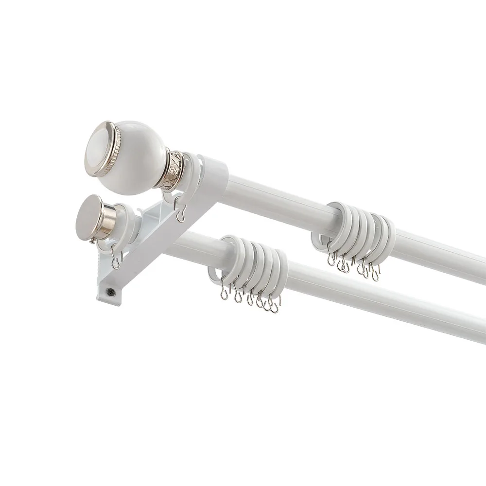 Bangladesh decorative aluminum alloy length 5m curtain rod with ceiling brackets