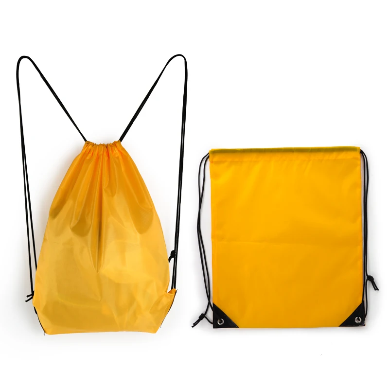 Customized According To Customer Requirements Printing Logo Shopping Promotional Backpack Polyester Drawstring Bag