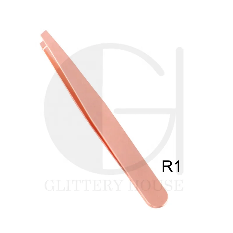
custom packaging rose gold eyebrow tweezers rose gold private label tweezers for eyebrow clips stainless steel makeup tools 