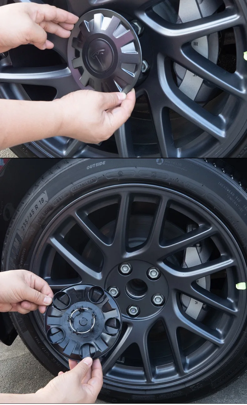 18 inch ABS Wheel Hub Caps Kits for 2023 Tesla Highland M3 Model 3