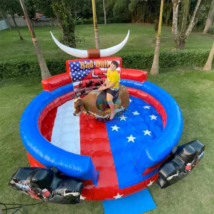 Outdoor party games air mattress for inflatable adult games mechanical bull riding touro mecanic inflavel