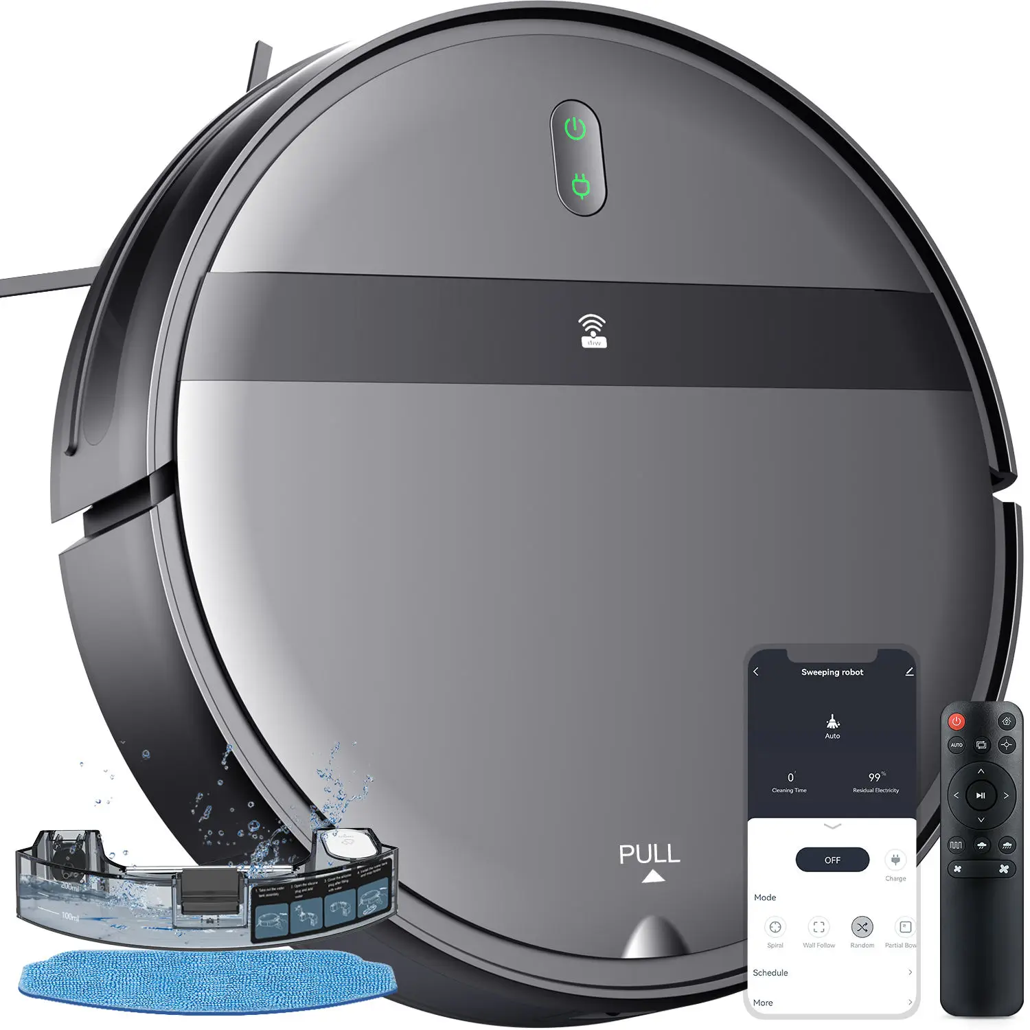 G20 Electric Robot Vacuum Cleaner Multifunctional Self-Cleaning Aspiradora Mop Smart Wet & Dry Mopping Function