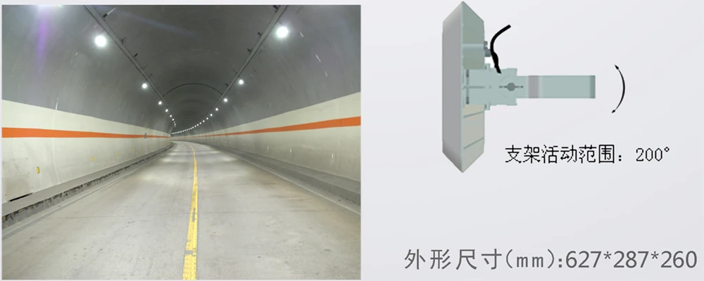 LED Tunnel lights 160W 180W 200W 220W lighting instalation and for street landscape panel solar streets