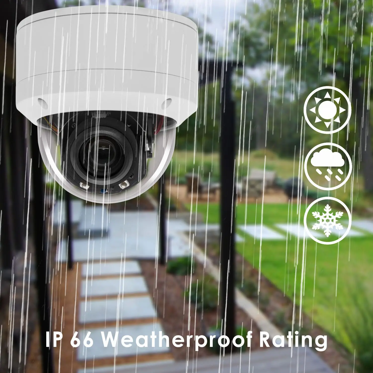 Besview 5MP 5X Motor Lens Vandal Dome Surveillance PTZ CCTV Security System IP Network Camera