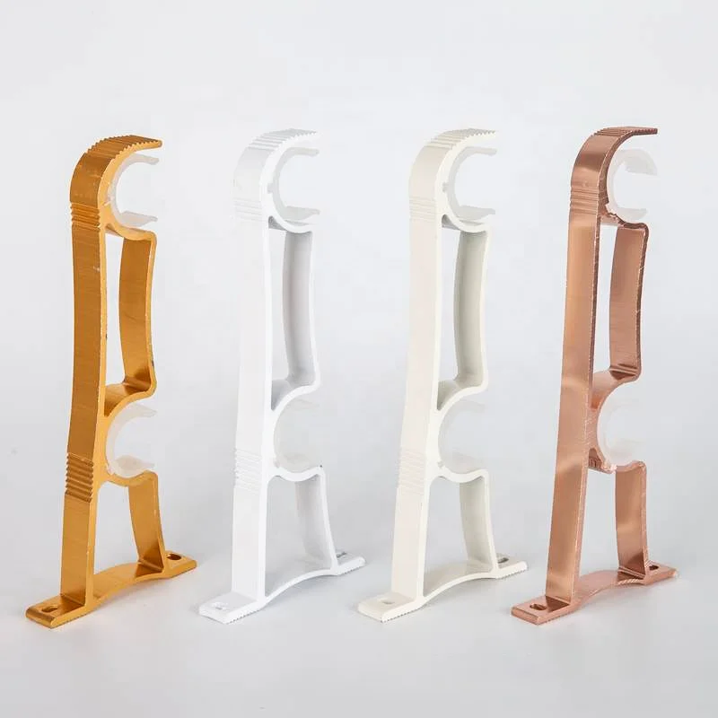 Factory Wholesale Curtain Rod Brackets Top Mounted Ceiling Suspended Bracket Roman Rod Single Holder Base Stand Accessories