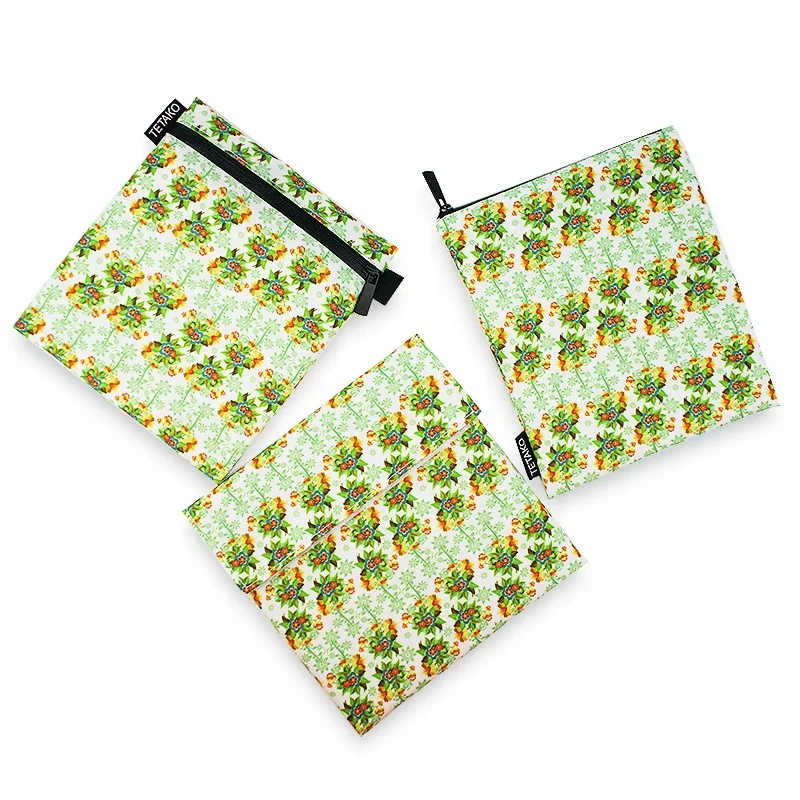 Custom ECO Friendly Washable Printed Cooler Lunch Food Snack Bags Zipper Set Sandwich Bag Reusable