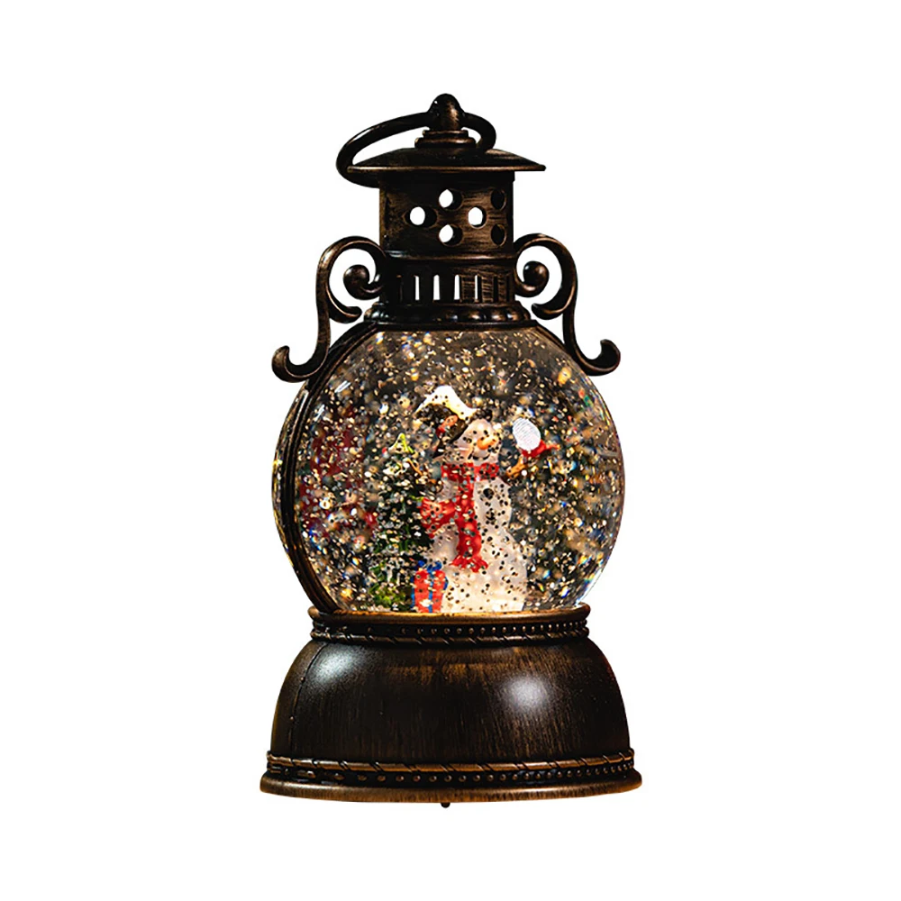 Рождественский декоративный светящийся Снежный шар фонари хрустальный музыкальная шкатулка рождественские украшения для дома