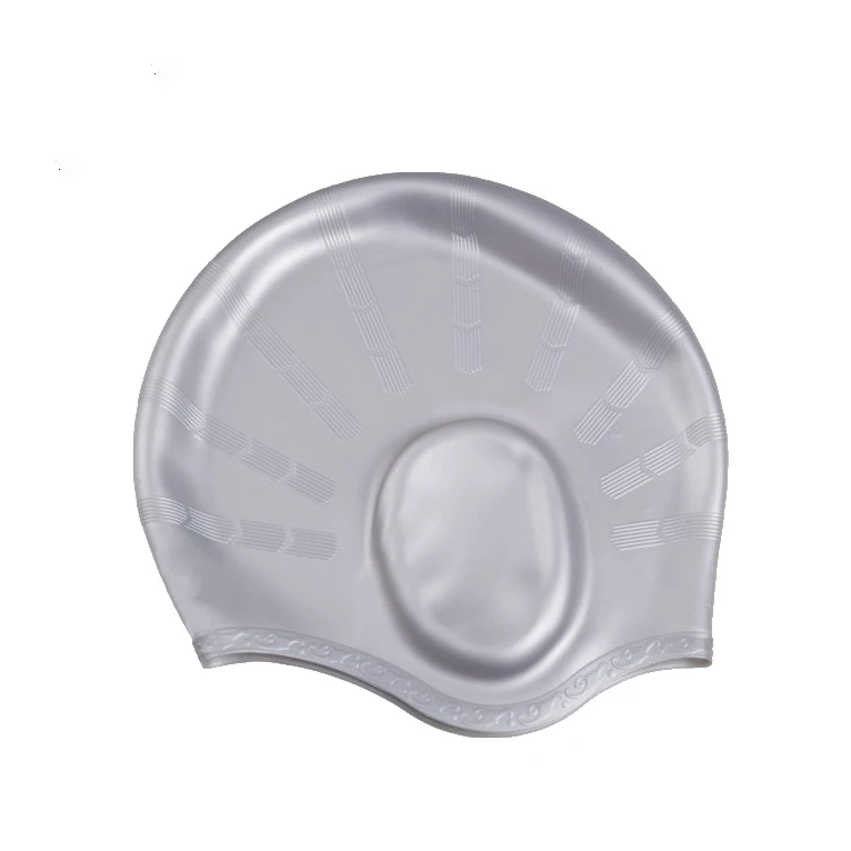 OEM Custom Adult Swim Cap Unisex Ear Protection swimming cap 100% Elasticity  Silicone