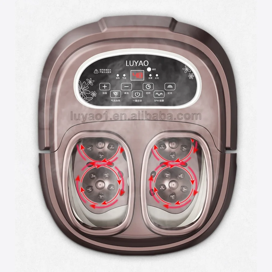 Deep massage pedicure foot spa detox machine motorized rollers drainpipe & Caster & Handle Design & Remote