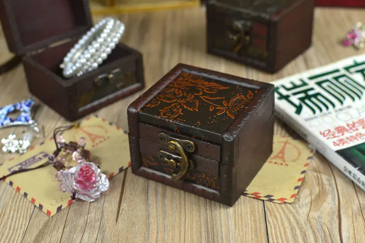 
Restore ancient ways do old wooden box desktop sundry receive ring box to shoot prop box 