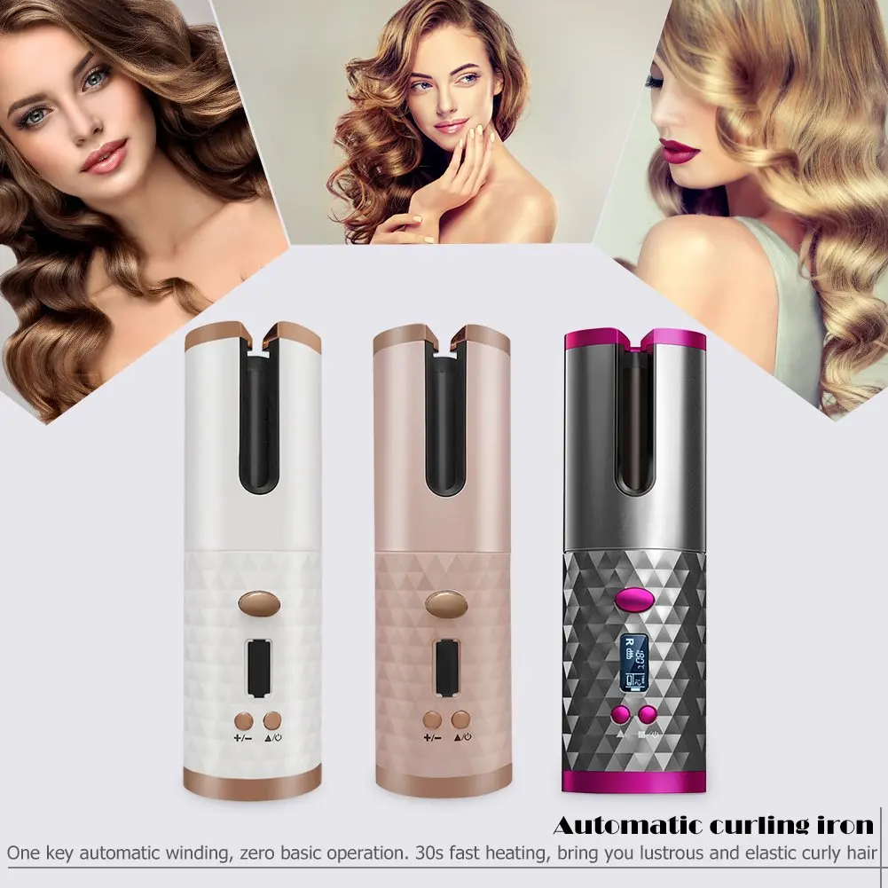 Automatic Curls Air Hair Curler Wand  Fast Heating Ceramic Rollers Electric Hair Styling Curling Iron