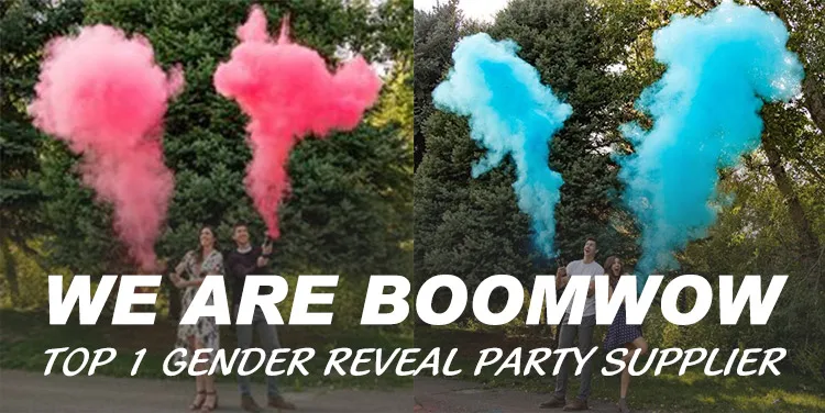 Boomwow gender reveal party PVC tube smoke holi power cannon for sale