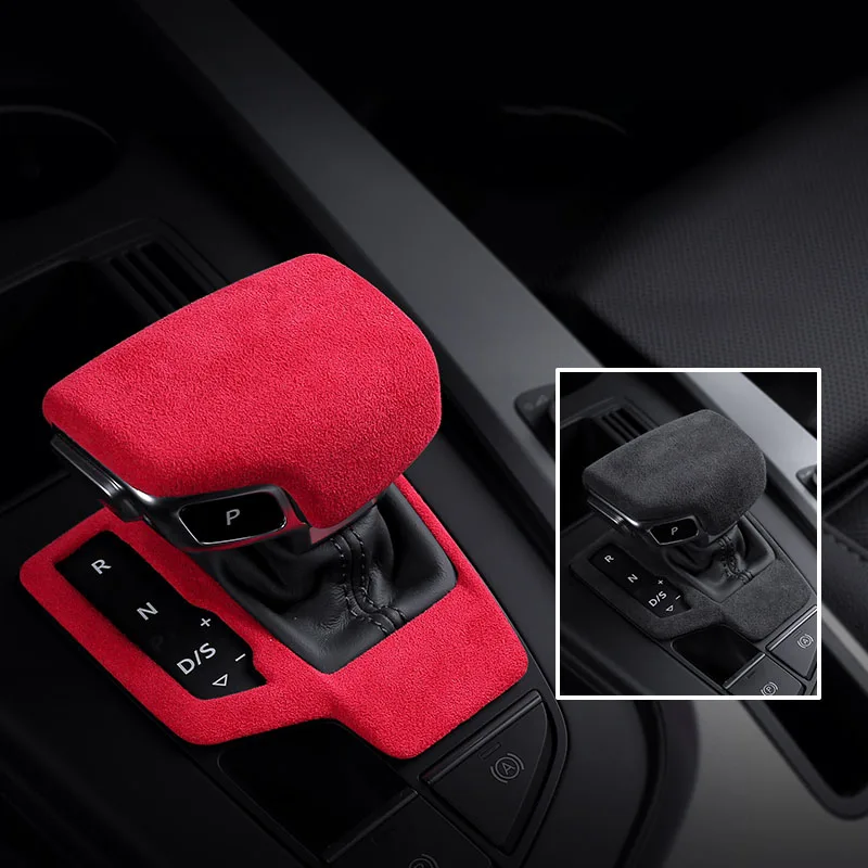Ushilife Alcantara Car gear shifting knob lever cover and central control panel cover for Audi A4L A4 A5 S4 S5 RS4 RS5 Q5L SQ5